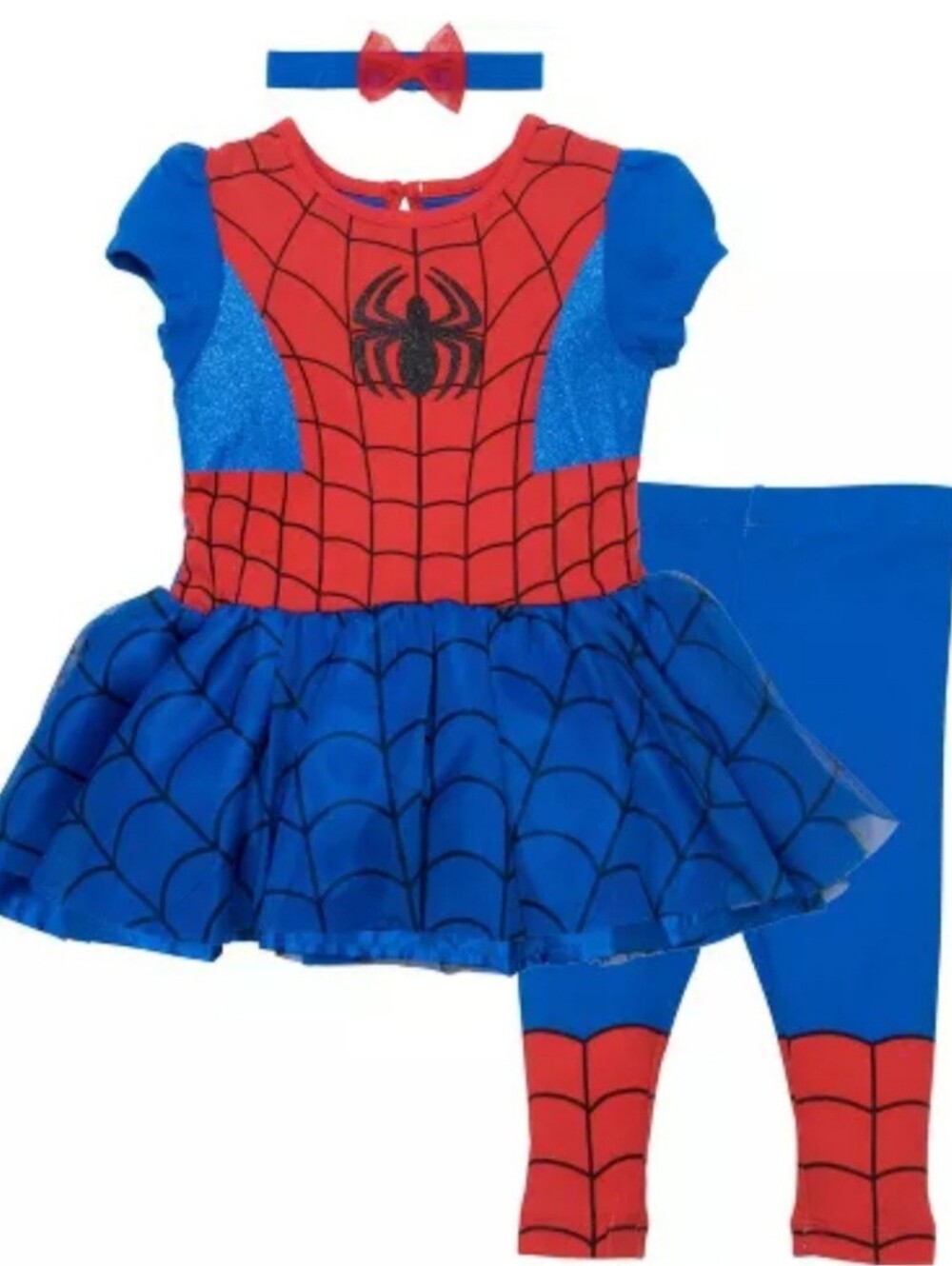 Marvel Spider-Man Little Girls' Costume Outfit Size 12-18 Months